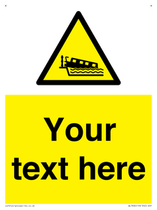 Custom warning grounding narrow boat on lock cill